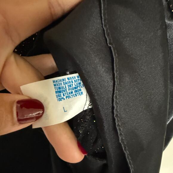 Intime of California VTG Womens Lingerie Dress L Babydoll Black Sexy Whimsigoth - Picture 5 of 7